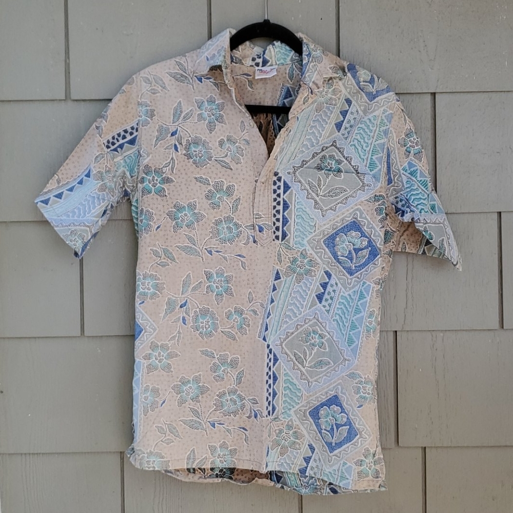 Vintage Aloha shirt, 'Go Barefoot', 100% cotton,sm